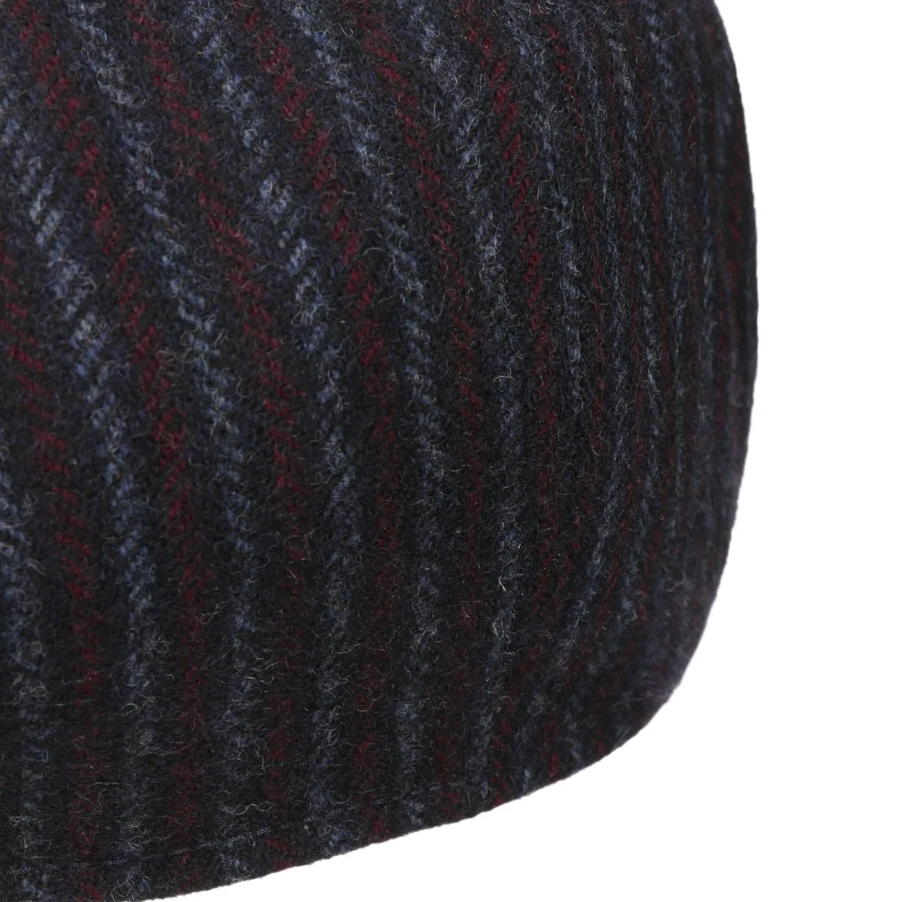 8 Panel Woolen Stripe Flat Cap by Stetson