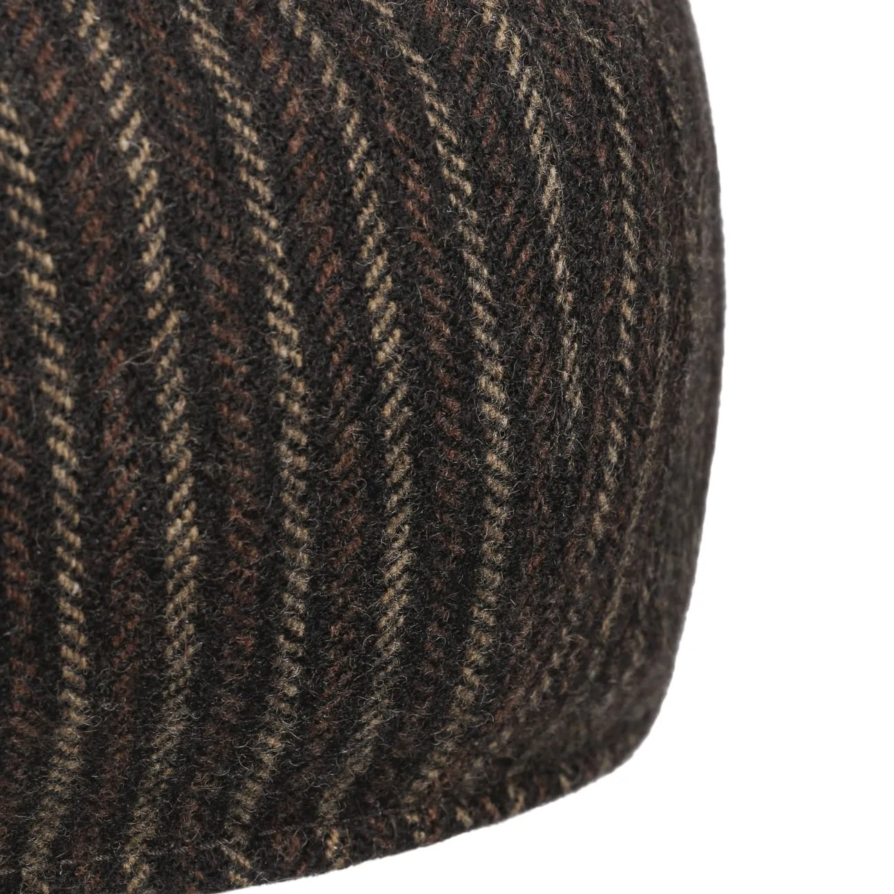 8 Panel Woolen Stripe Flat Cap by Stetson