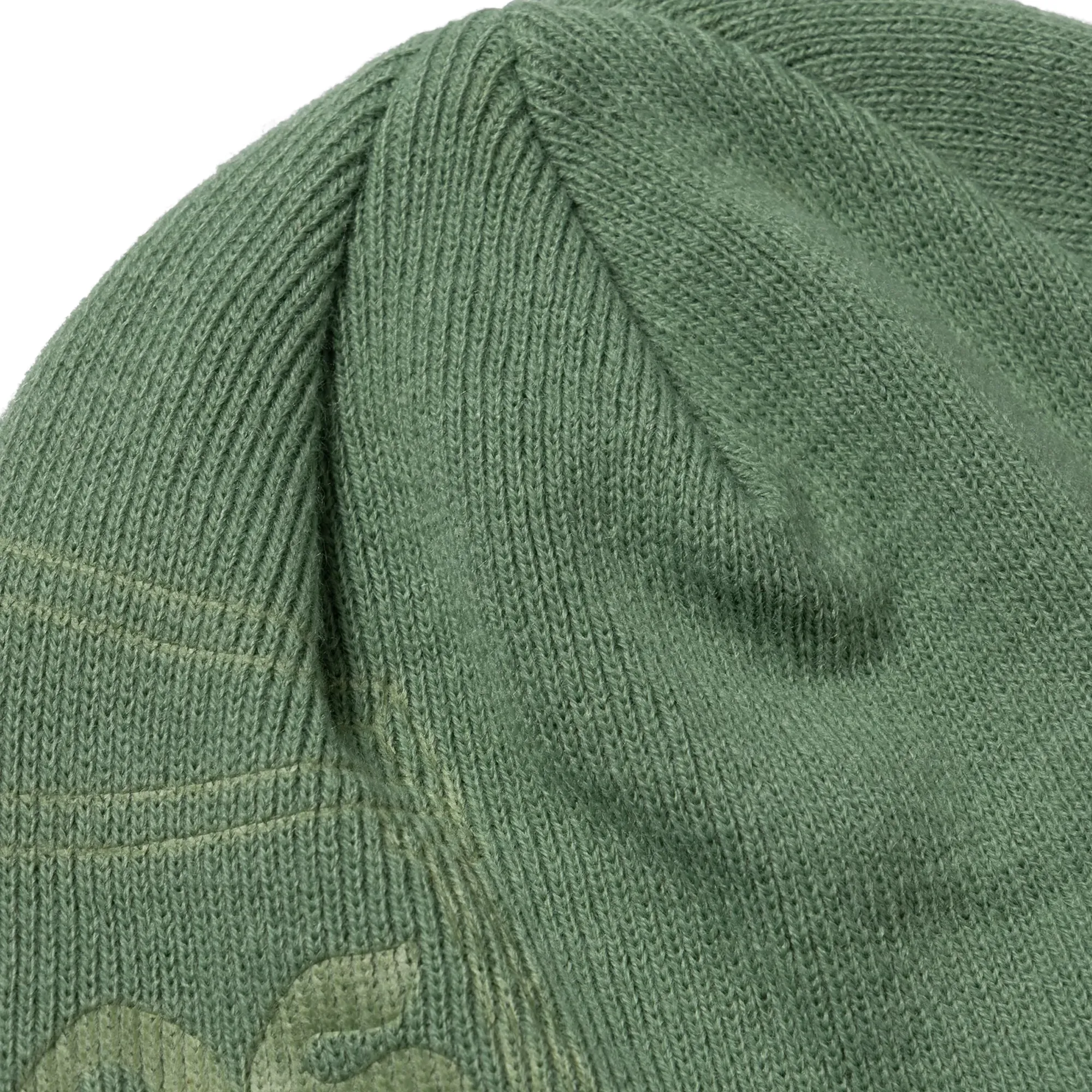 Aries Temple Embossed Skull Beanie Green