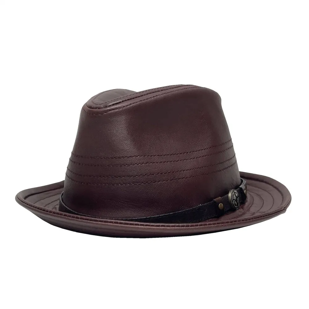 Balboa | Mens Leather Fedora Hat