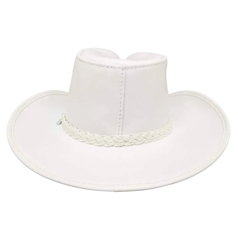 Blizzard | Womens White Leather Cowgirl Hat