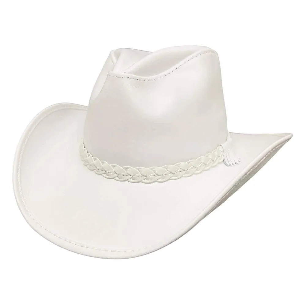 Blizzard | Womens White Leather Cowgirl Hat