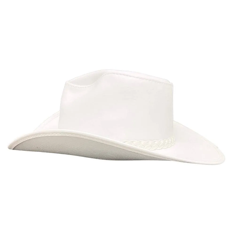 Blizzard | Womens White Leather Cowgirl Hat