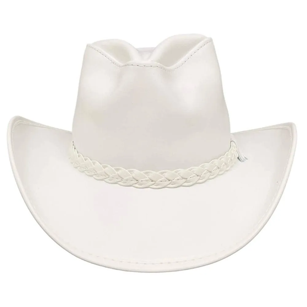 Blizzard | Womens White Leather Cowgirl Hat