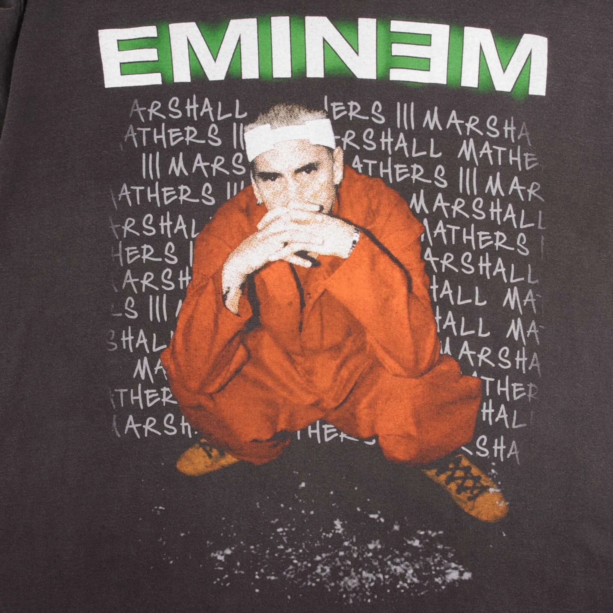 BOOTLEG RAP TEE SHIRT EMINEM CRIMINAL TOUR 2000 SIZE XL SINGLE STITCH