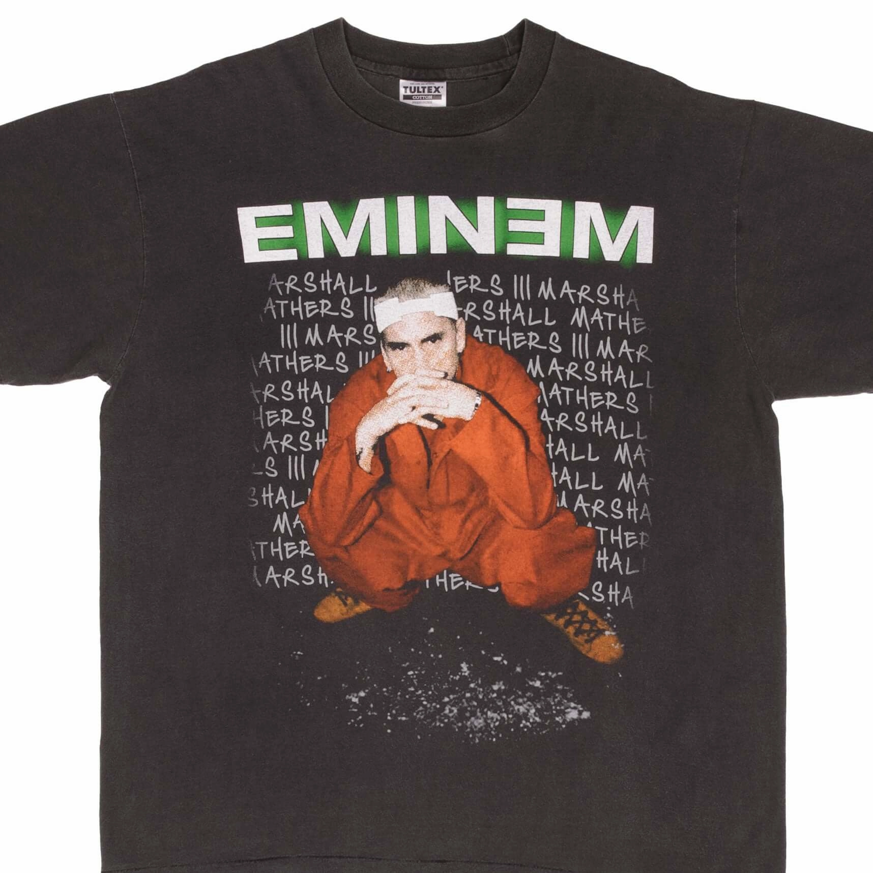BOOTLEG RAP TEE SHIRT EMINEM CRIMINAL TOUR 2000 SIZE XL SINGLE STITCH