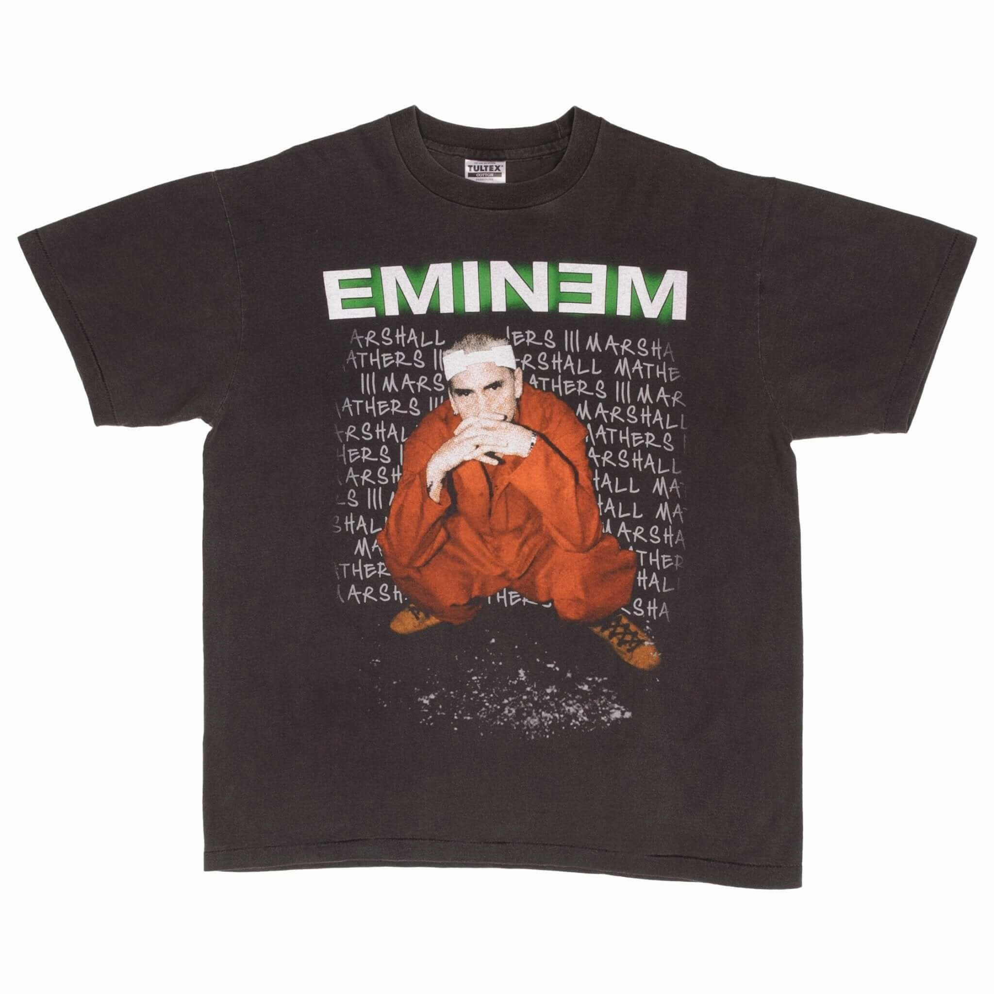 BOOTLEG RAP TEE SHIRT EMINEM CRIMINAL TOUR 2000 SIZE XL SINGLE STITCH