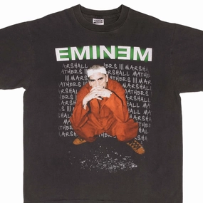 BOOTLEG RAP TEE SHIRT EMINEM CRIMINAL TOUR 2000 SIZE XL SINGLE STITCH