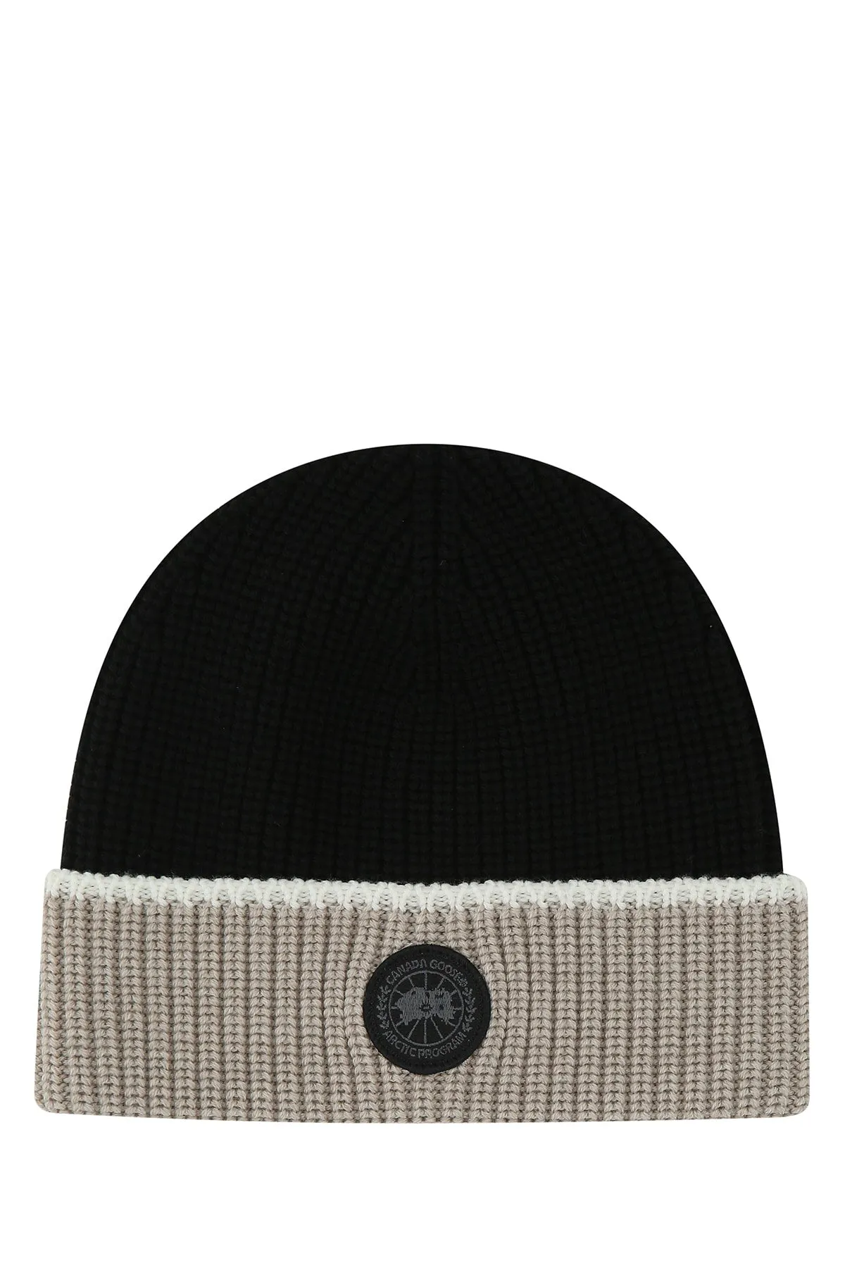 Canada Goose Logo Patch Ribbed Beanie