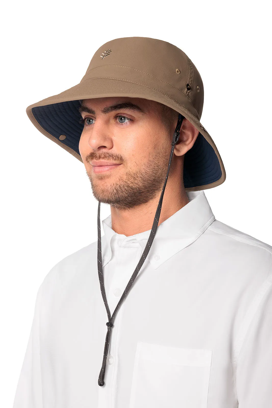 Chase Featherweight Bucket Hat | Khaki/Navy