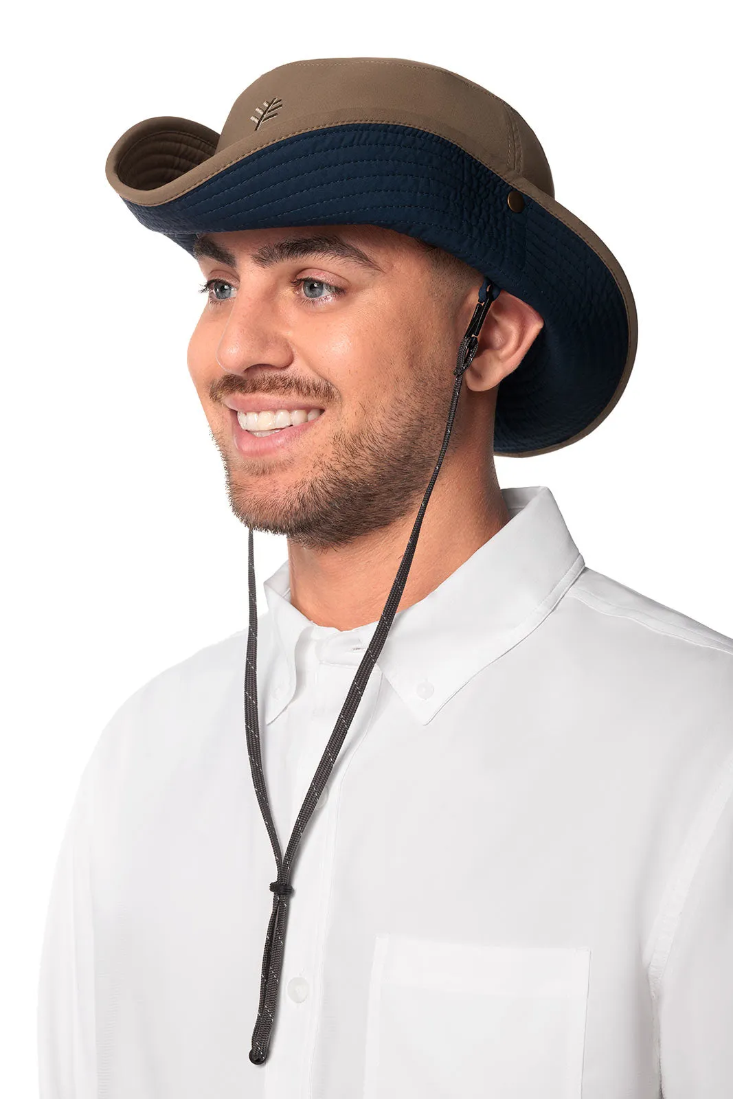Chase Featherweight Bucket Hat | Khaki/Navy