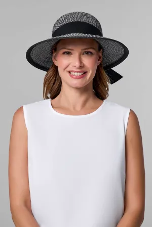 Clara Sun Hat | Black/Ivory Colorblock