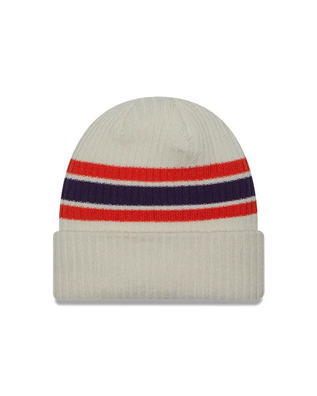 Clemson Tigers New Era Off White Vintage Cuffed Knit Hat