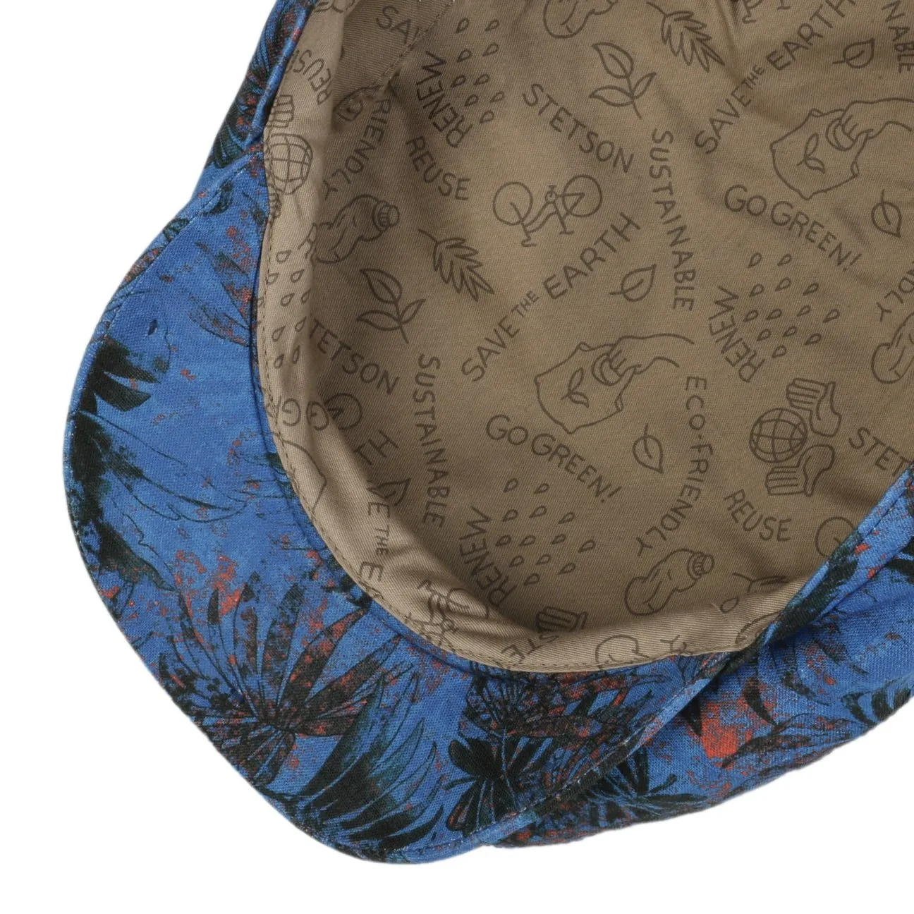 Conteo Sustainable Linen Flat Cap by Stetson