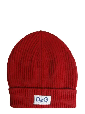 Dolce & Gabbana Logo Patch Turn-Up Brim Beanie
