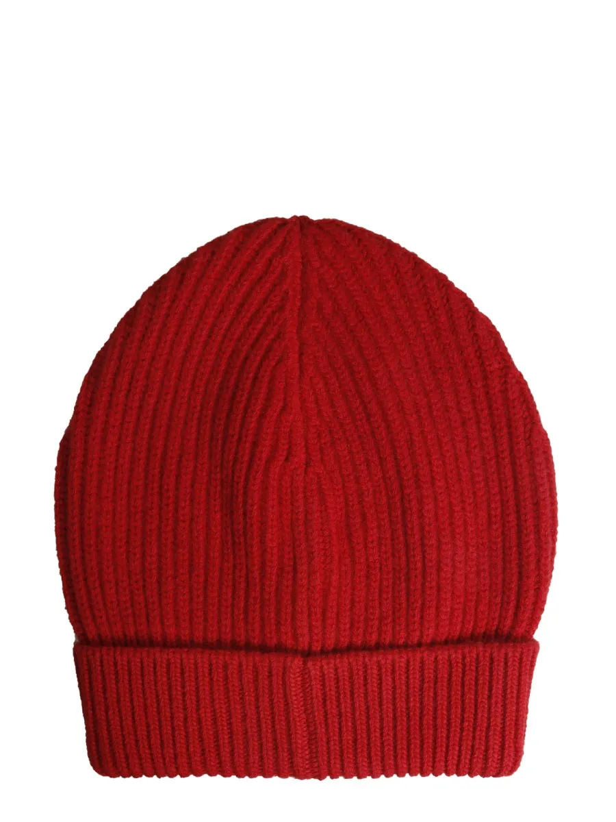 Dolce & Gabbana Logo Patch Turn-Up Brim Beanie