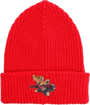 Etro Kung Fu Panda Patch Ribbed Beanie