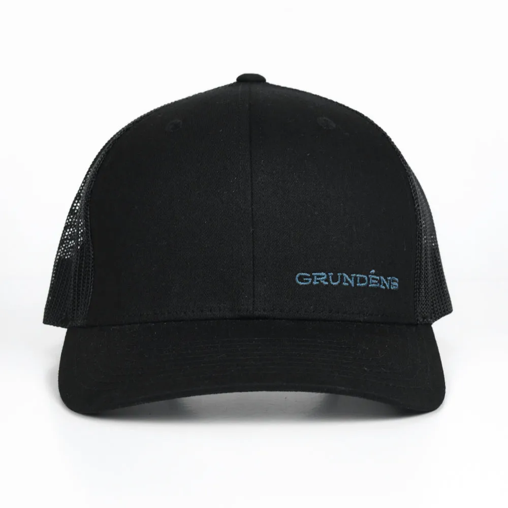 Grundéns Offset Embroidered Logo Trucker Hat