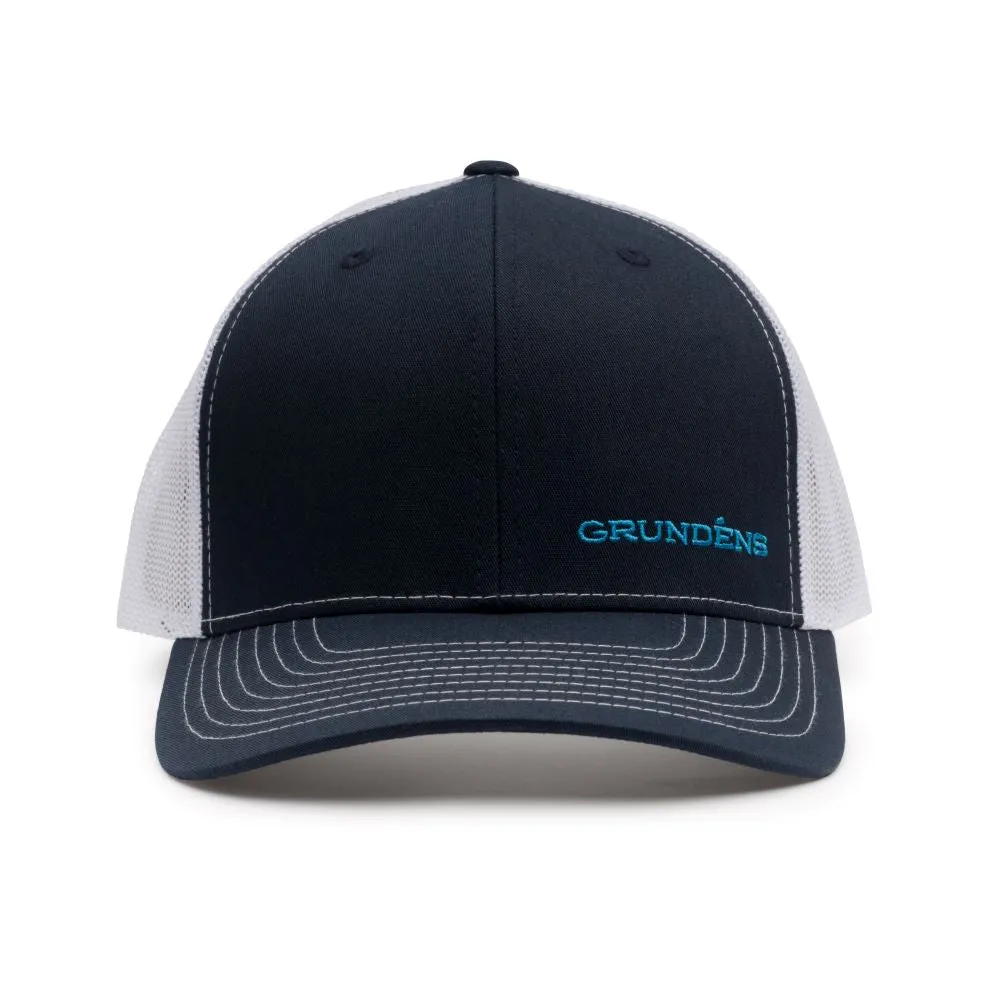 Grundéns Offset Embroidered Logo Trucker Hat