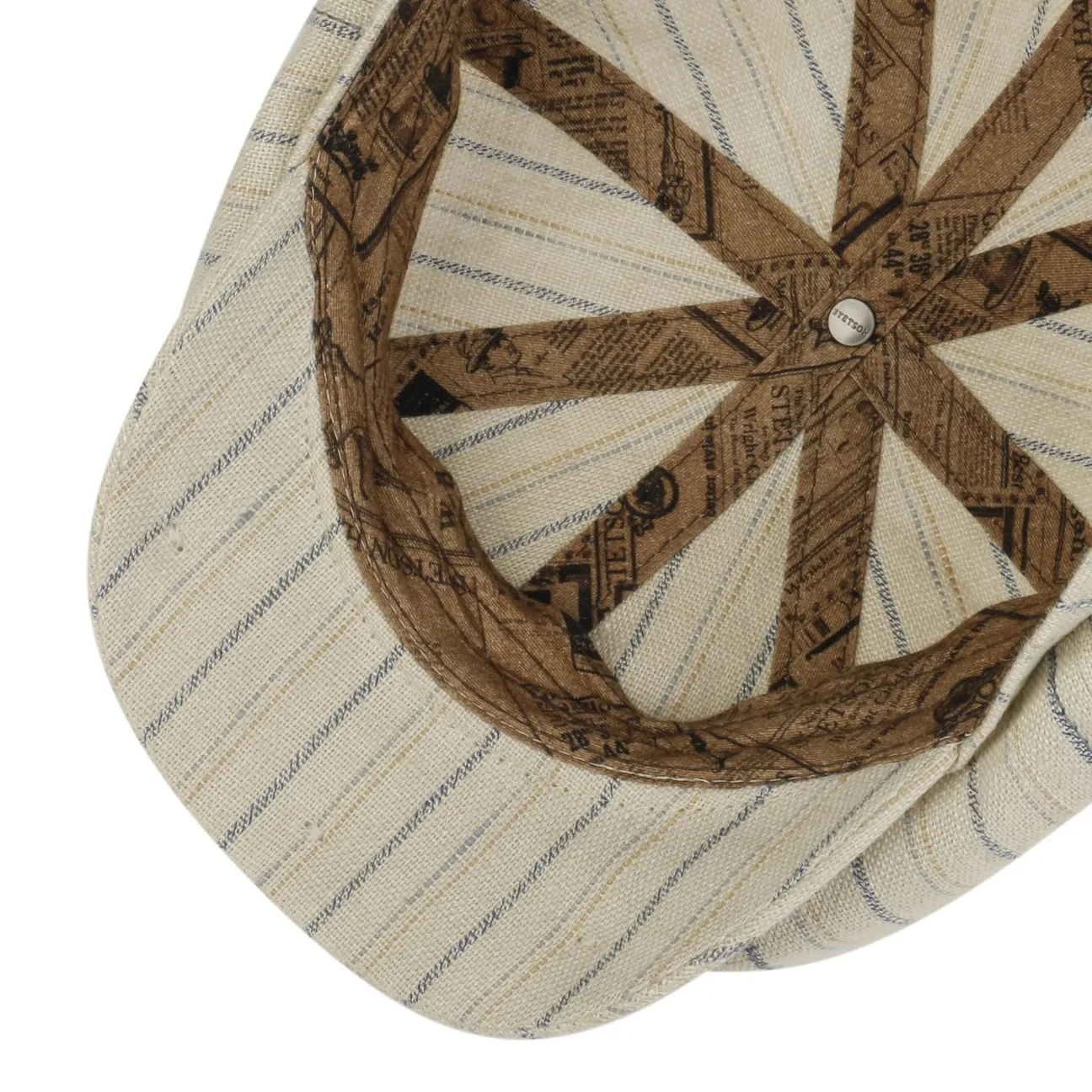 Hatteras Ledford Linen Flat Cap by Stetson