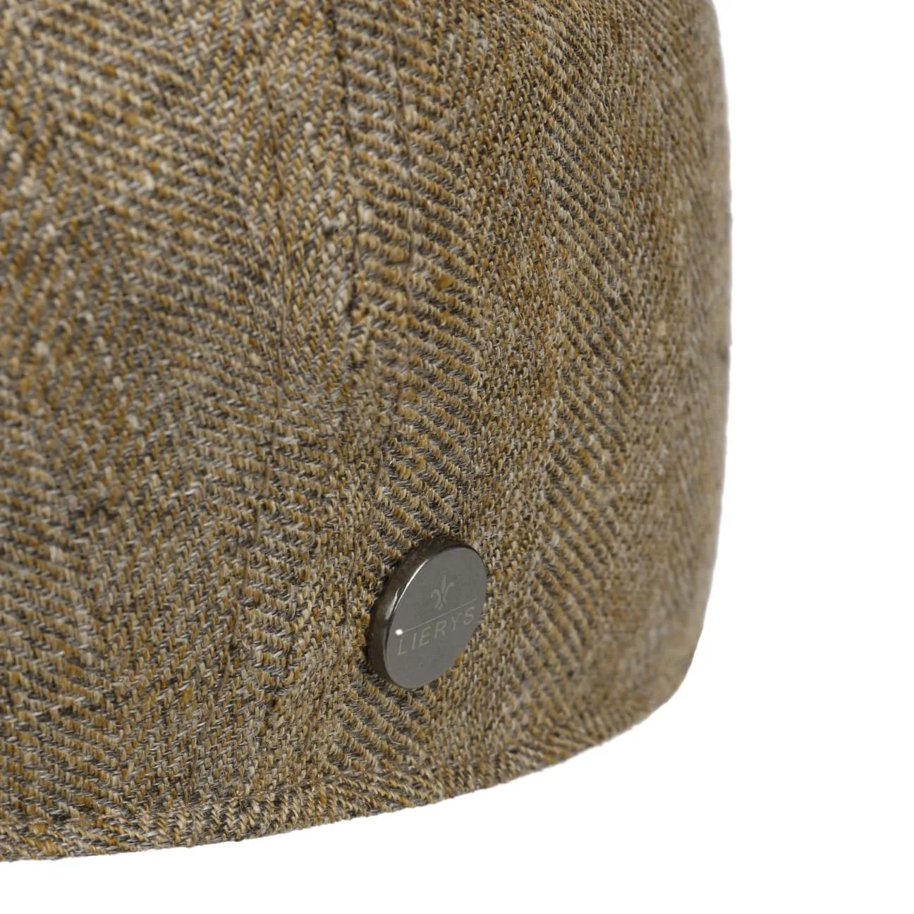 Herringbone Linen Newsboy Cap by Lierys