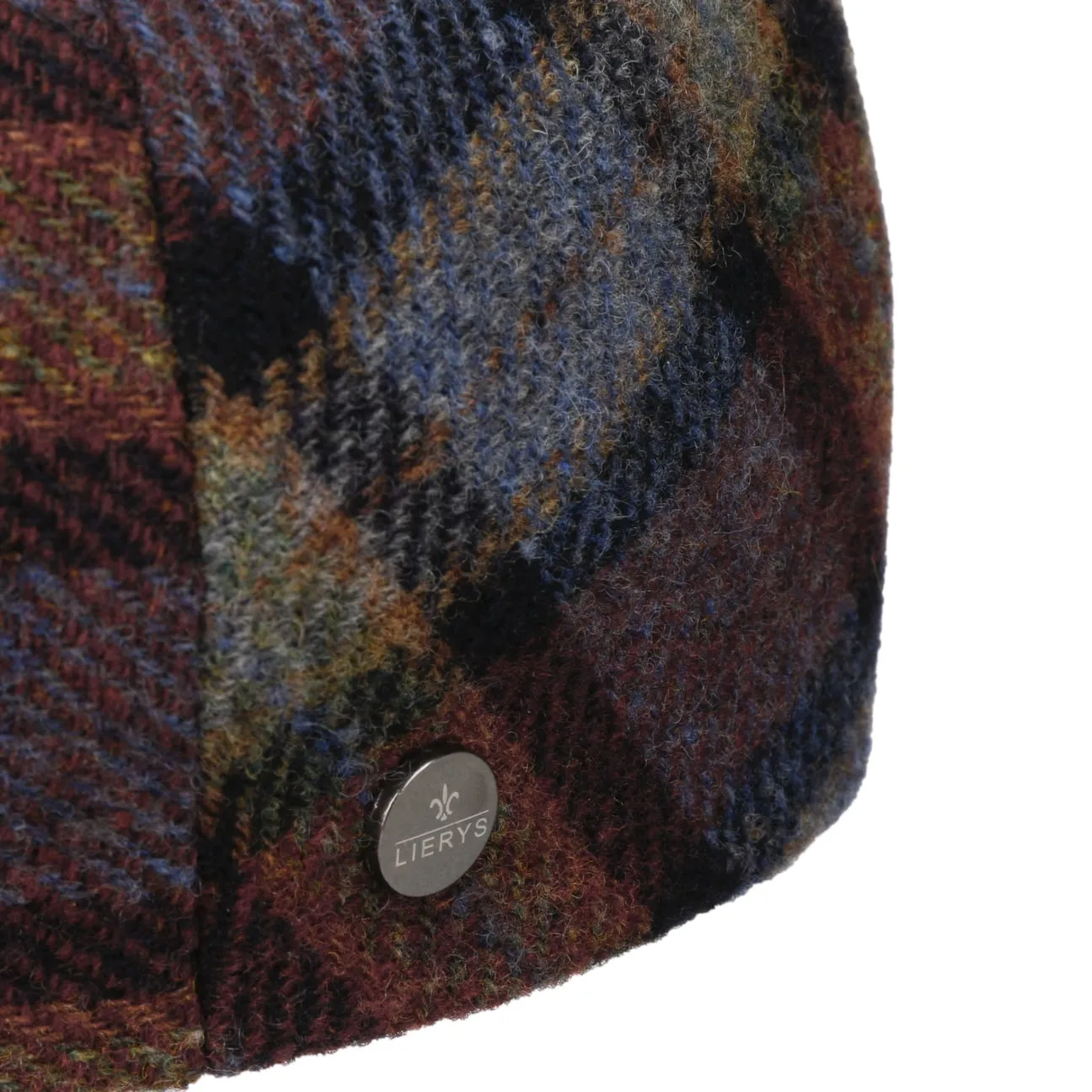 Kent Madero Wool Check Flat Cap by Lierys