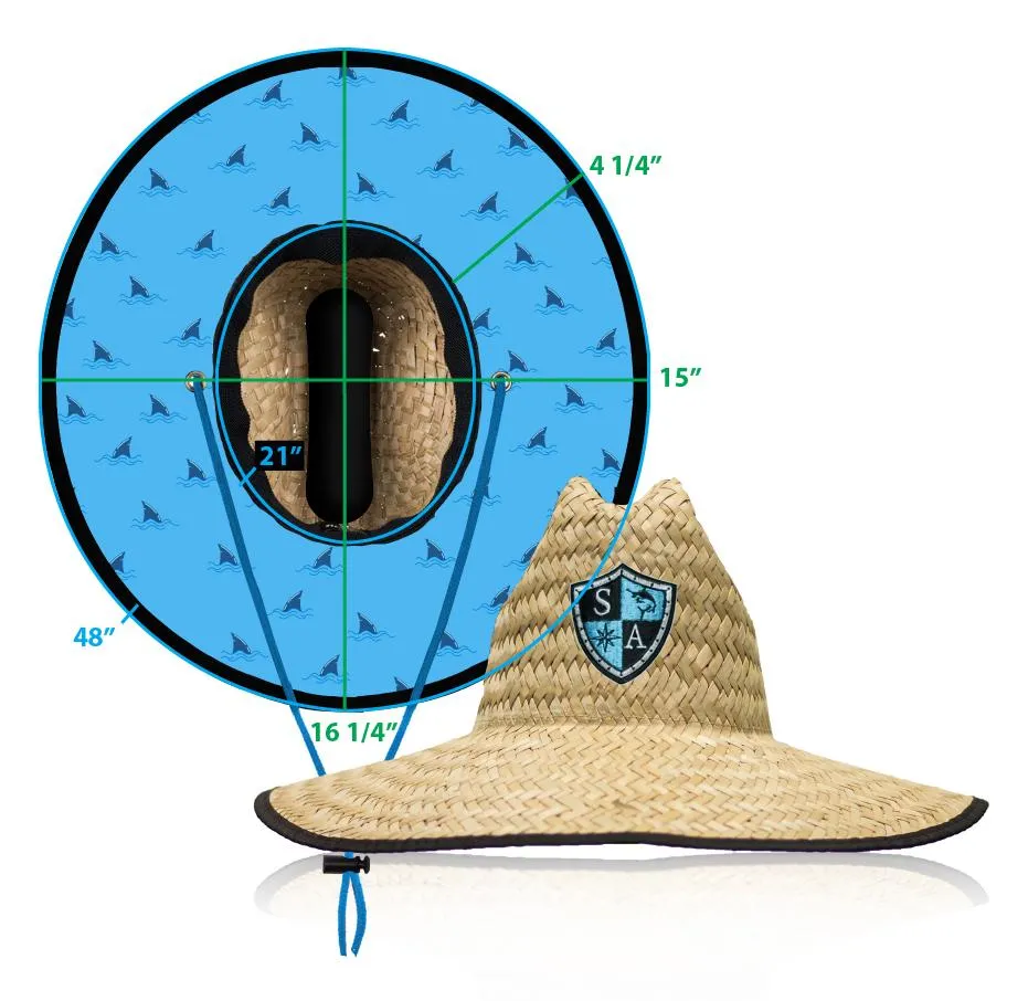 Kids Under Brim Straw Hat | Baby Shark