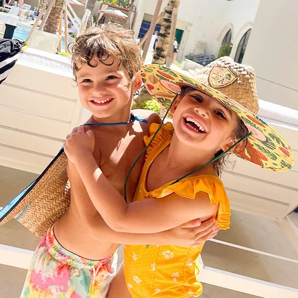 Kids Under Brim Straw Hat | Monkey
