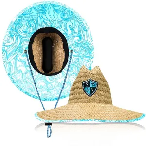 Kids Under Brim Straw Hat | Tidal Waves