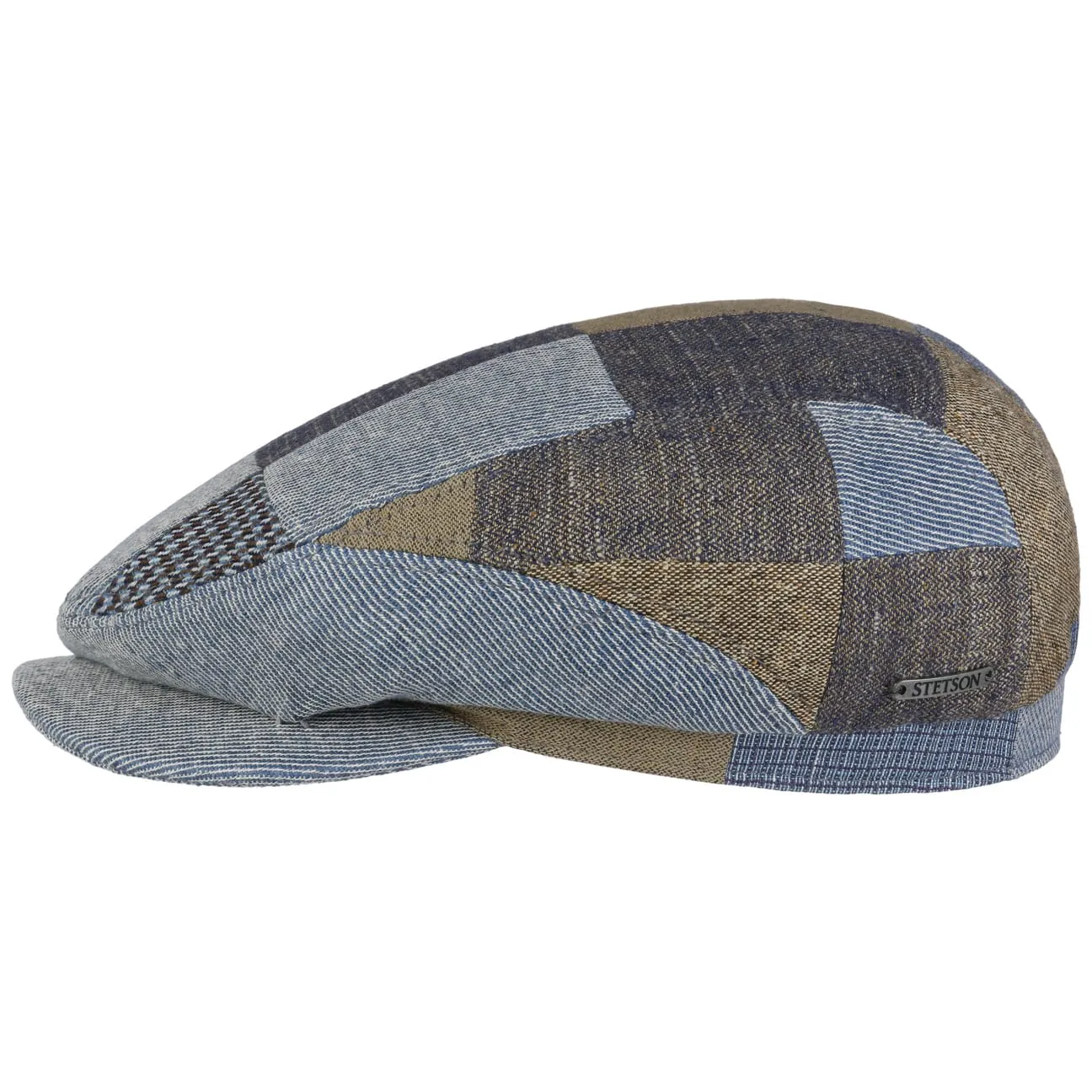 Laughlin Driver Patchwork Flat Cap by Stetson