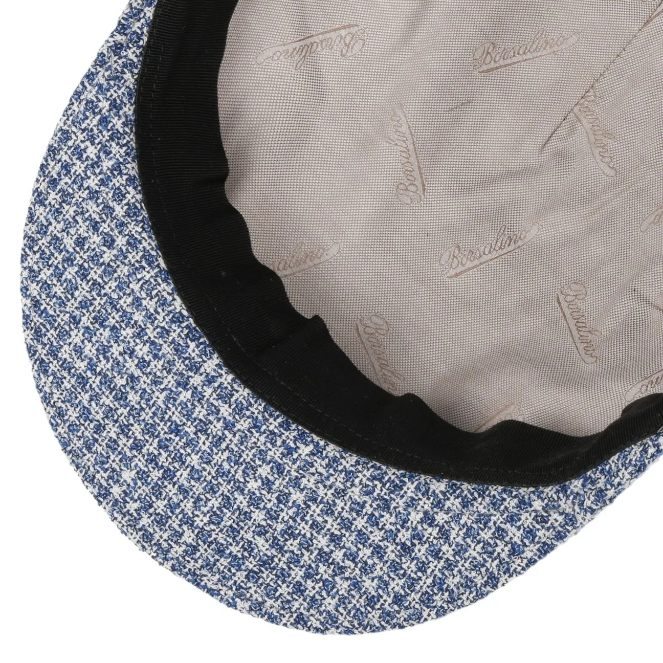 Light Check Flat Cap by Borsalino