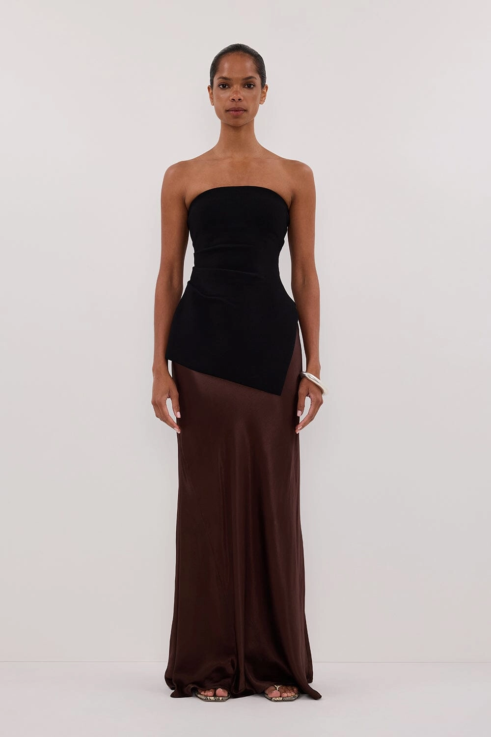 LUKE BLACK LONGLINE BANDEAU TOP