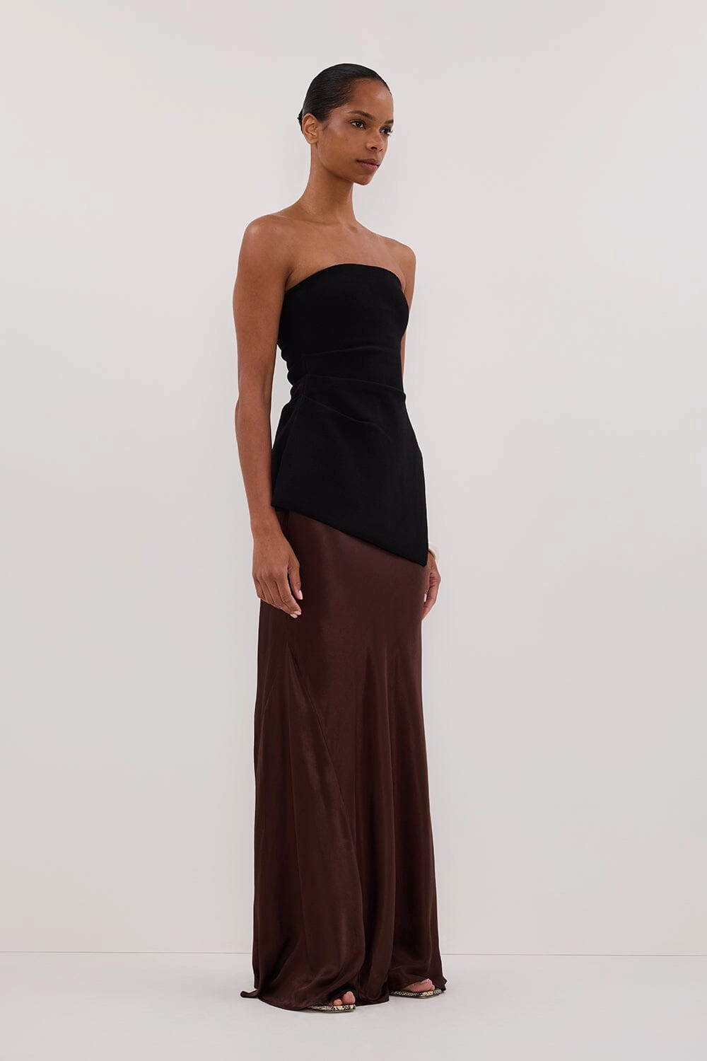 LUKE BLACK LONGLINE BANDEAU TOP