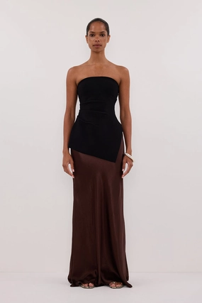 LUKE BLACK LONGLINE BANDEAU TOP