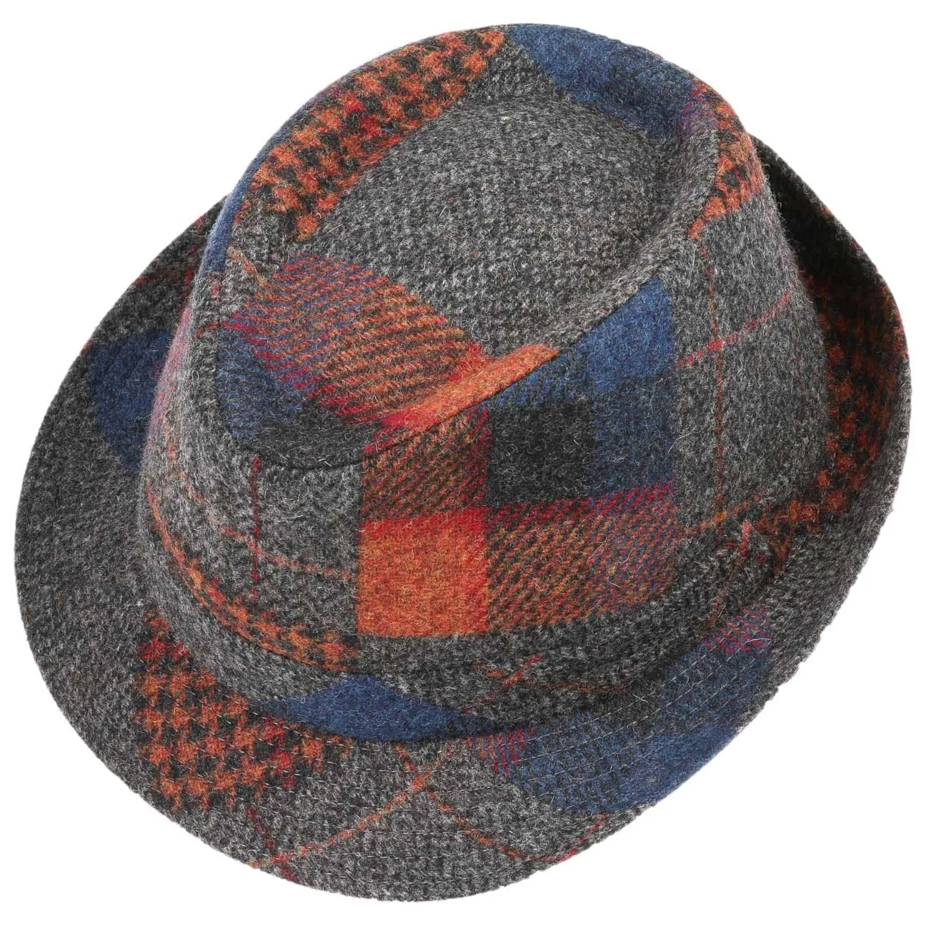Merino Patchwork Trilby Hat by Lierys