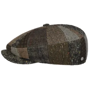 Mindell 8 Panel Patchwork Flat Cap by Lierys
