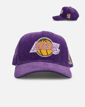 Mitchell & Ness Los Angeles Lakers 'Vintage Cord' Pro Pinch Corduroy Snapback Purple
