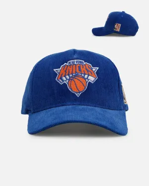 Mitchell & Ness New York Knicks 'Vintage Cord' Pro Pinch Corduroy Snapback Blue