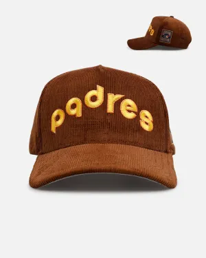 Mitchell & Ness San Diego Padres 'Vintage Cord' Pro Pinch Corduroy Snapback Brown