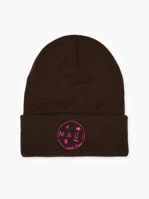 Neon Cookie Logo Beanie in Brown