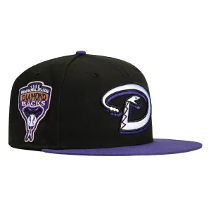 New Era 59Fifty Arizona Diamondbacks Inaugural Patch Pink UV D Hat - Black. Purple