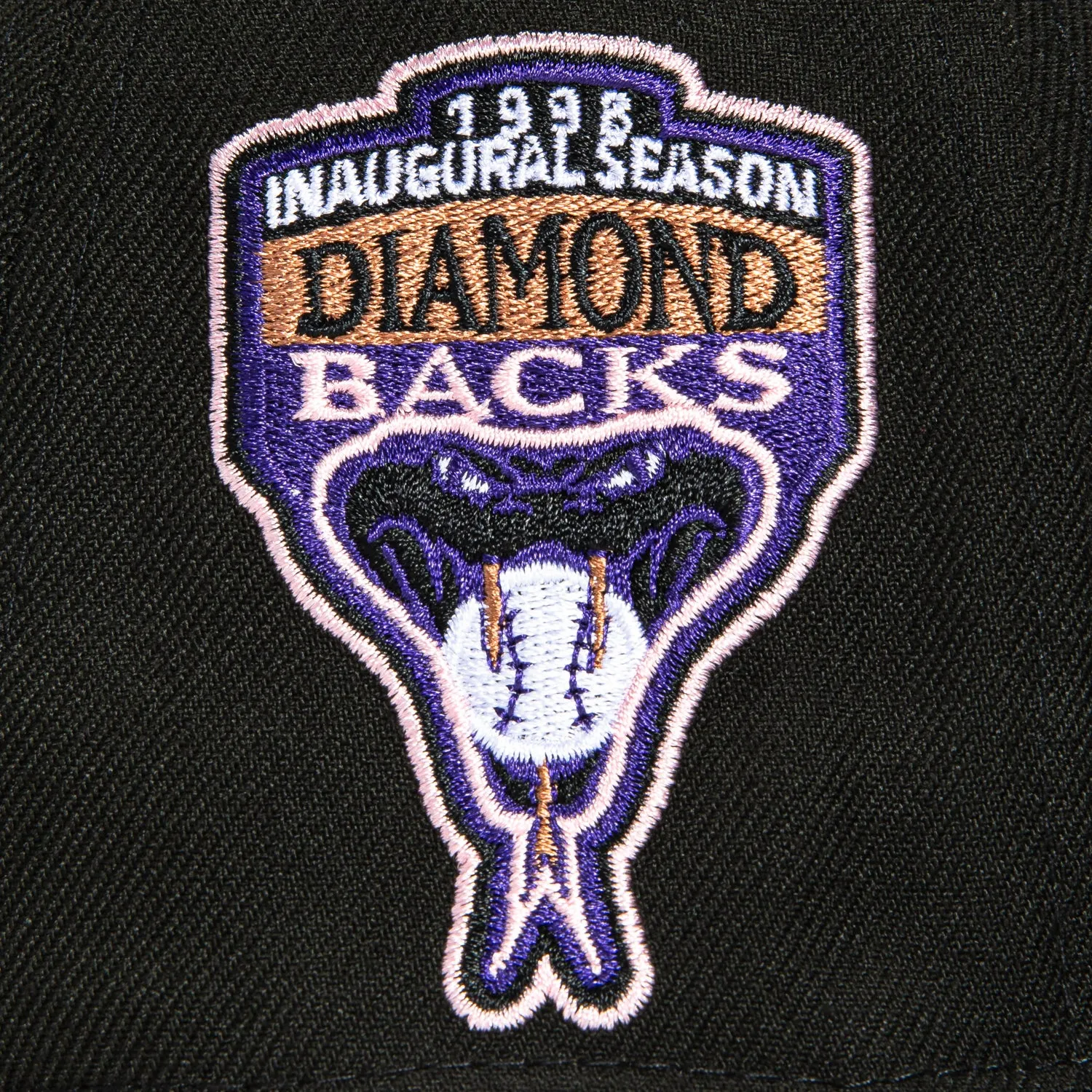 New Era 59Fifty Arizona Diamondbacks Inaugural Patch Pink UV D Hat - Black. Purple
