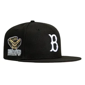 New Era 59Fifty Cookies and Cream Brooklyn Dodgers Ebbets Field Patch Pink UV Hat - Black, White