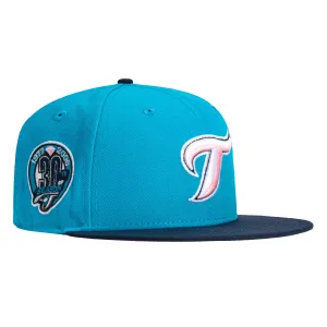New Era 59Fifty Toronto Blue Jays 30th Anniversary Patch Pink UV Hat - Neon Blue. Navy