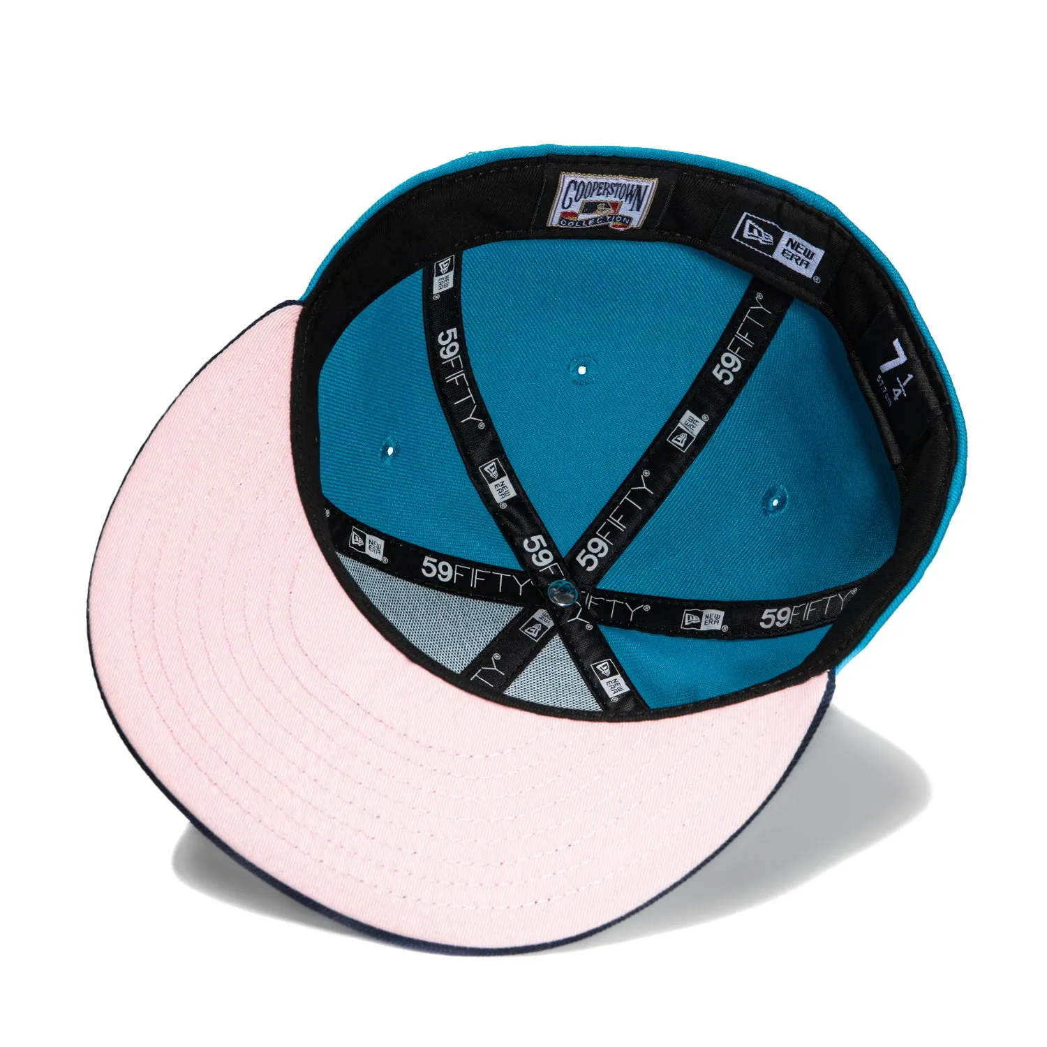 New Era 59Fifty Toronto Blue Jays 30th Anniversary Patch Pink UV Hat - Neon Blue. Navy