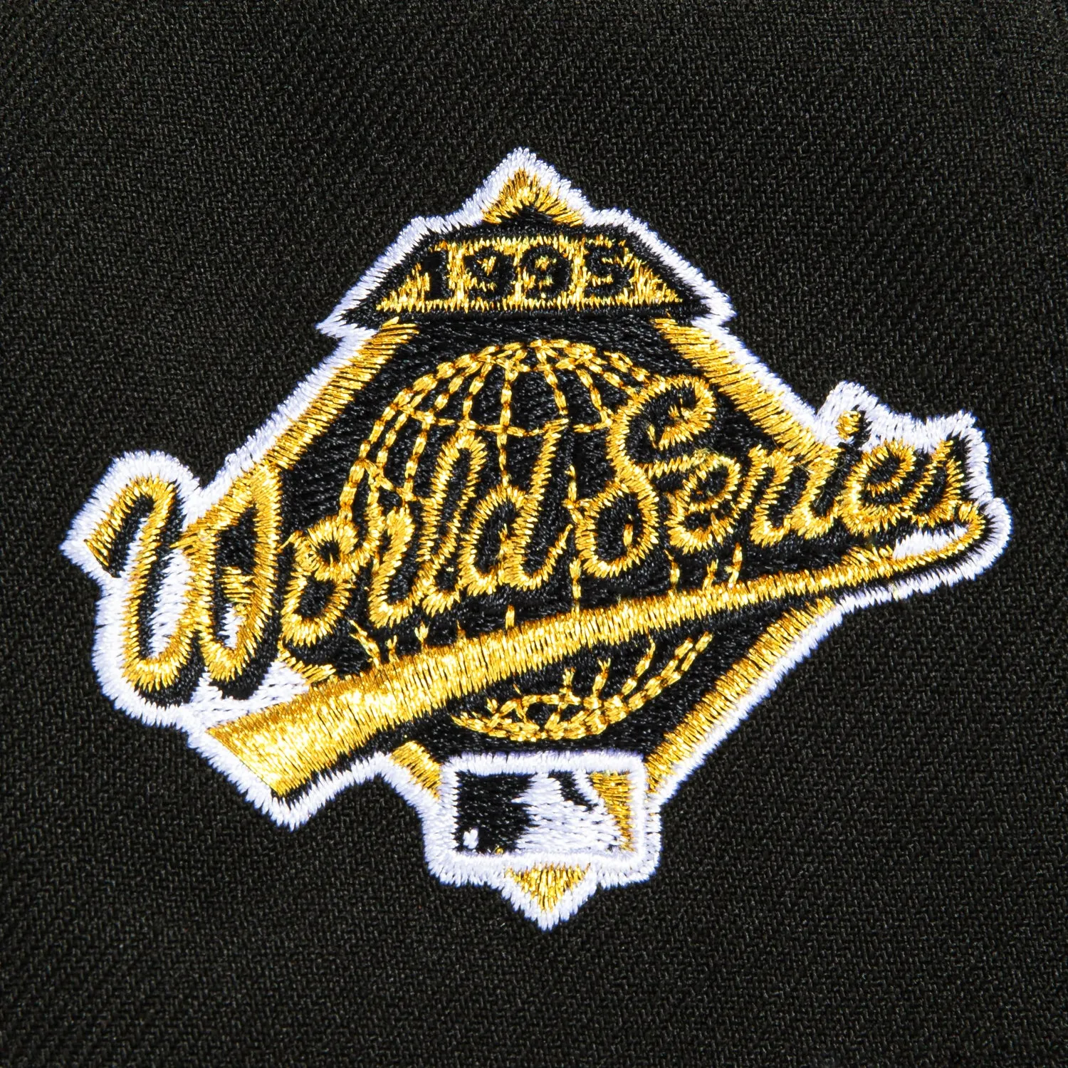 New Era 9Forty A-Frame Atlanta Braves 1995 World Series Patch Snapback Hat - Black