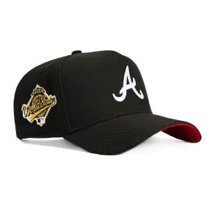 New Era 9Forty A-Frame Atlanta Braves 1995 World Series Patch Snapback Hat - Black