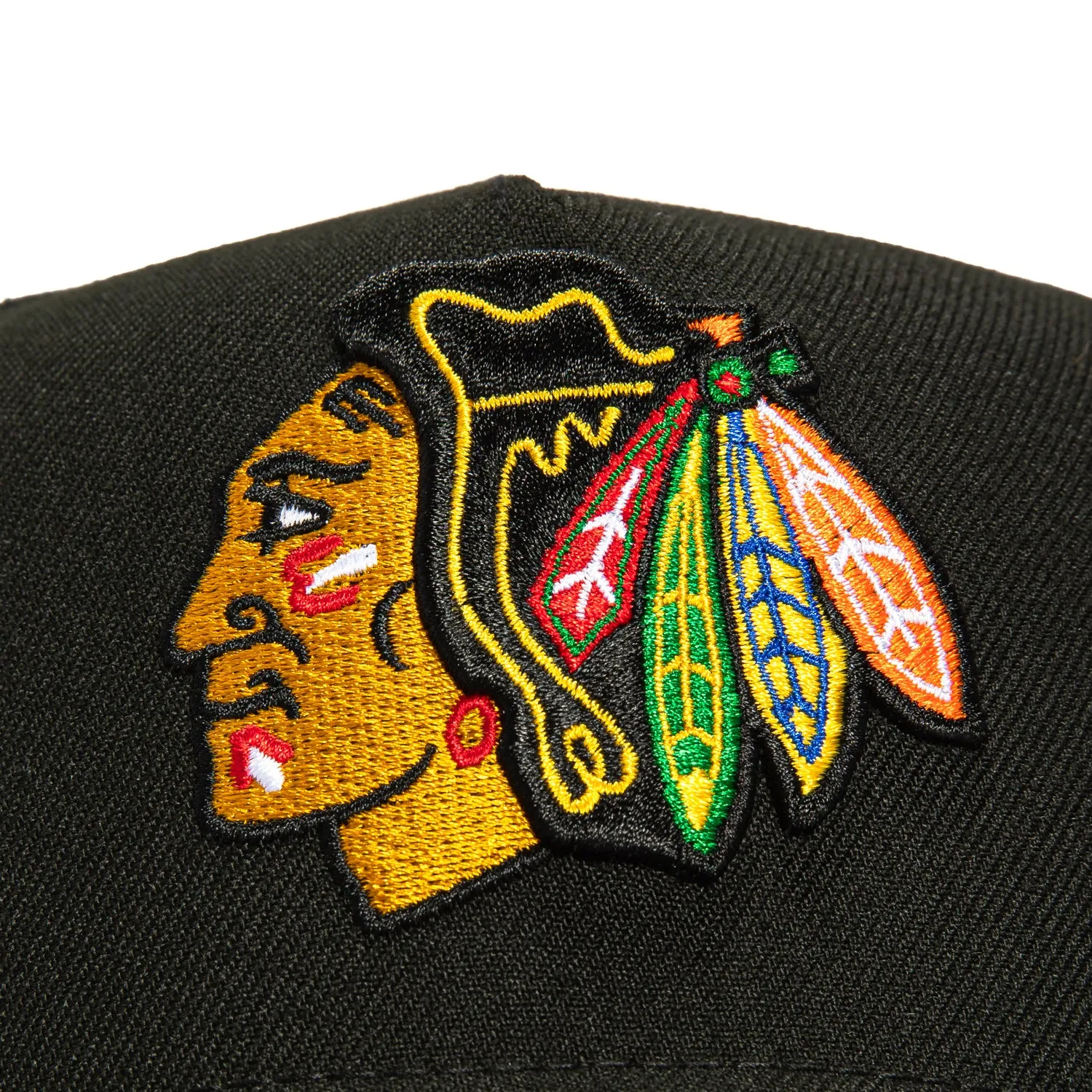 New Era 9Forty A-Frame Chicago Blackhawks Snapback Serape UV Hat - Black