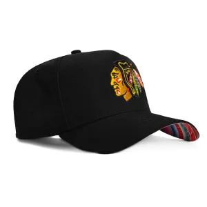 New Era 9Forty A-Frame Chicago Blackhawks Snapback Serape UV Hat - Black