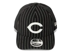 New Era Dotted Pinstripe Chicago Cubs Strapback Hat xld